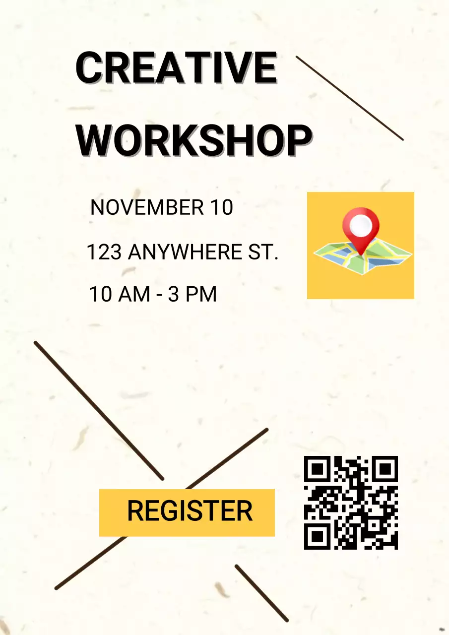 beige modern workshop invitation