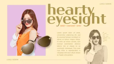 beige modern eyewear advertisement