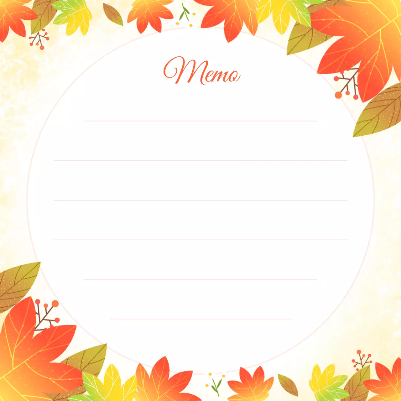 Perencana Memo Bunga Oranye