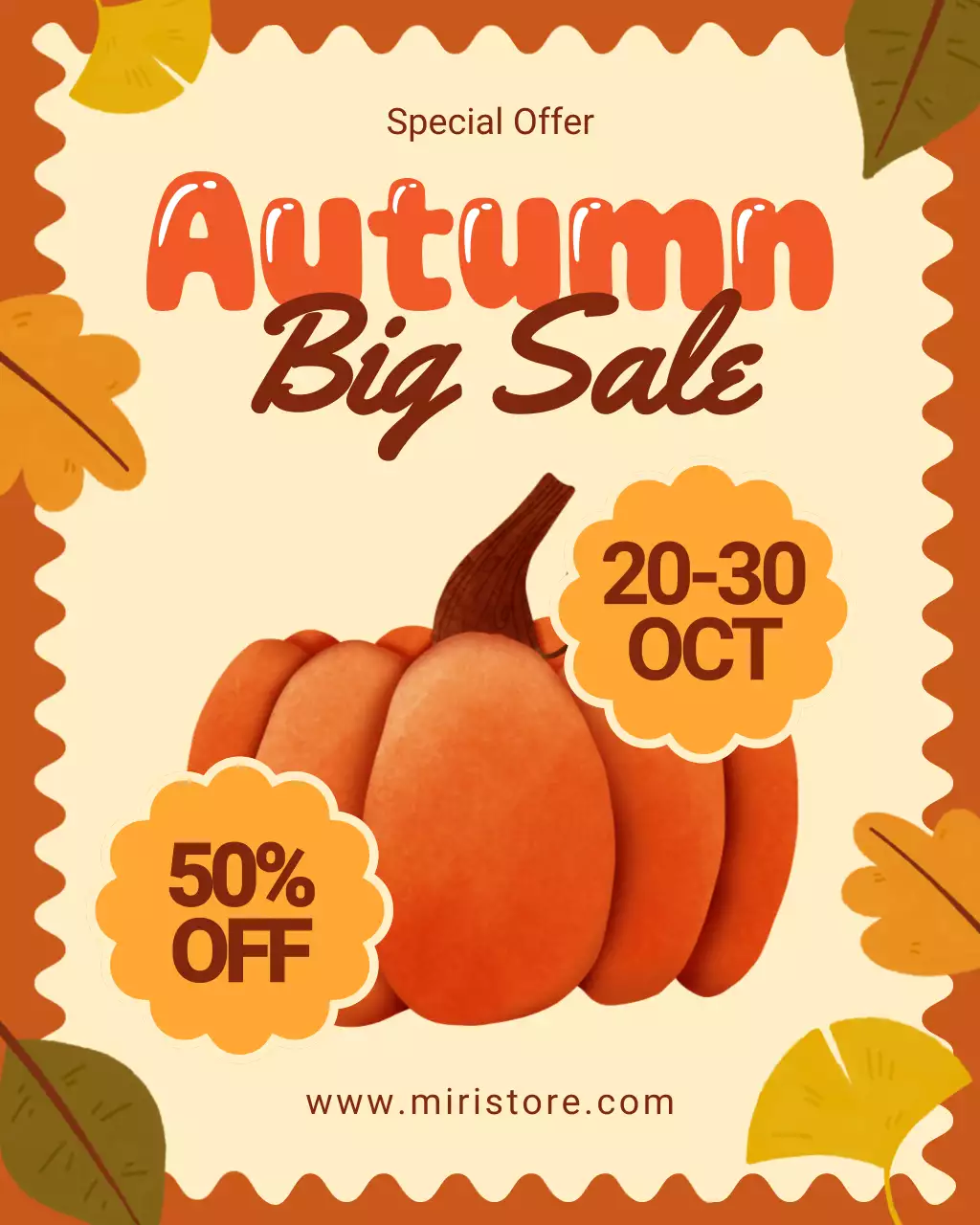 orange vintage autumn promotion