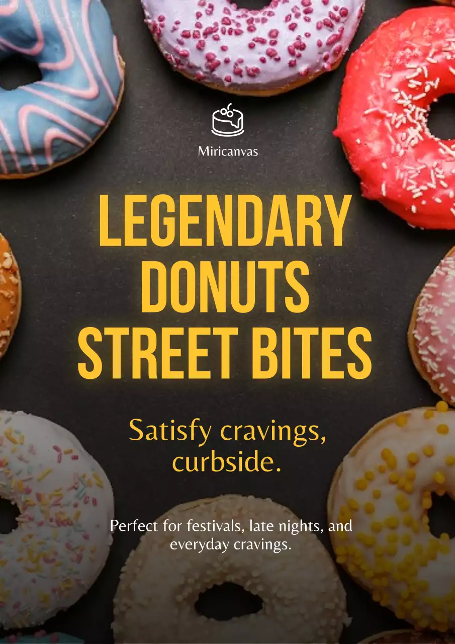 Colorful Modern Donuts Advertisement Promotion Poster