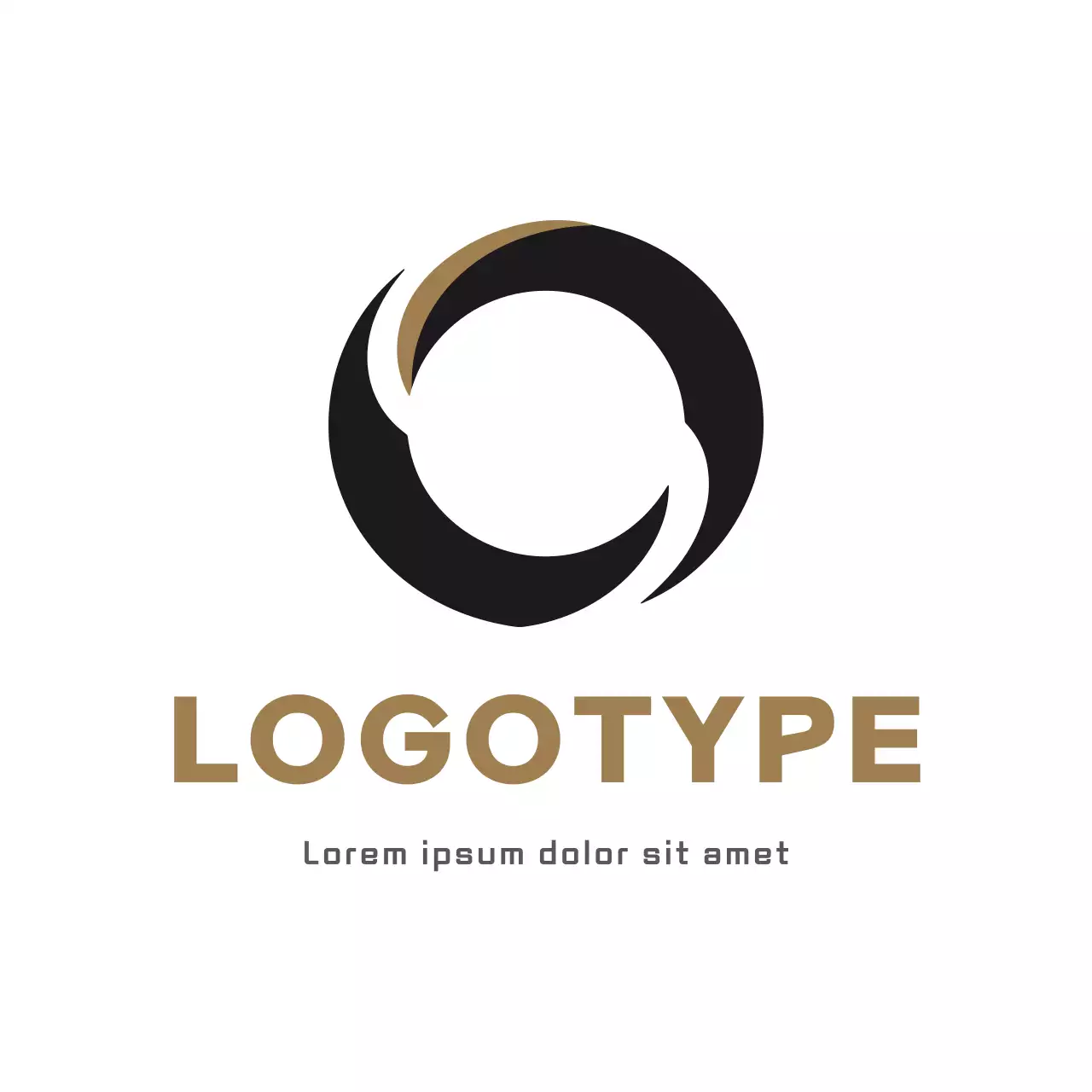 Black Minimal Business Card Logo