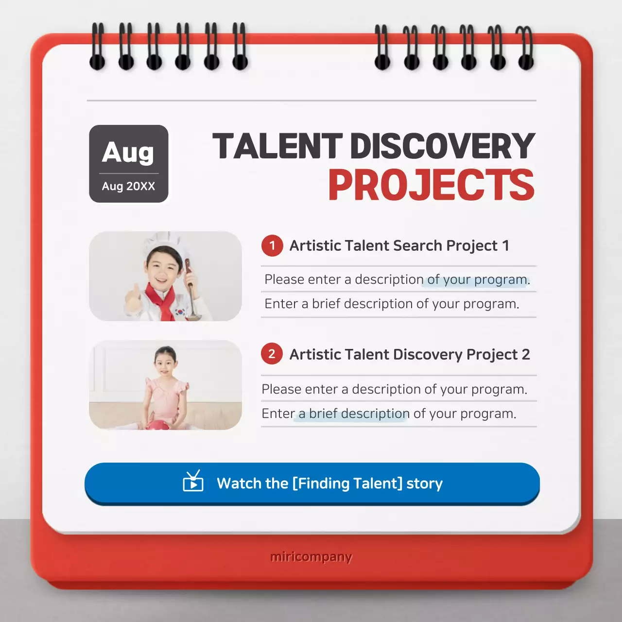 Red Modern Social Announcement Instagram Carousel