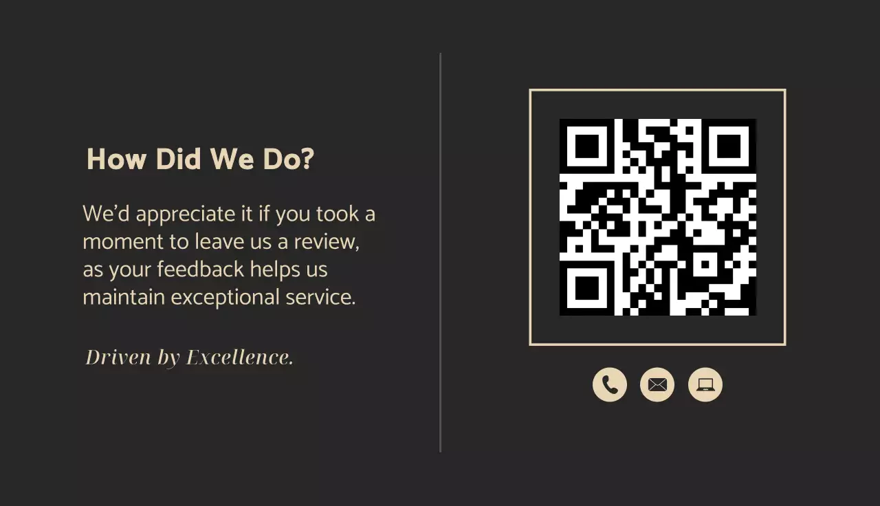 Black Business Card Code Refferal QR Business Card
