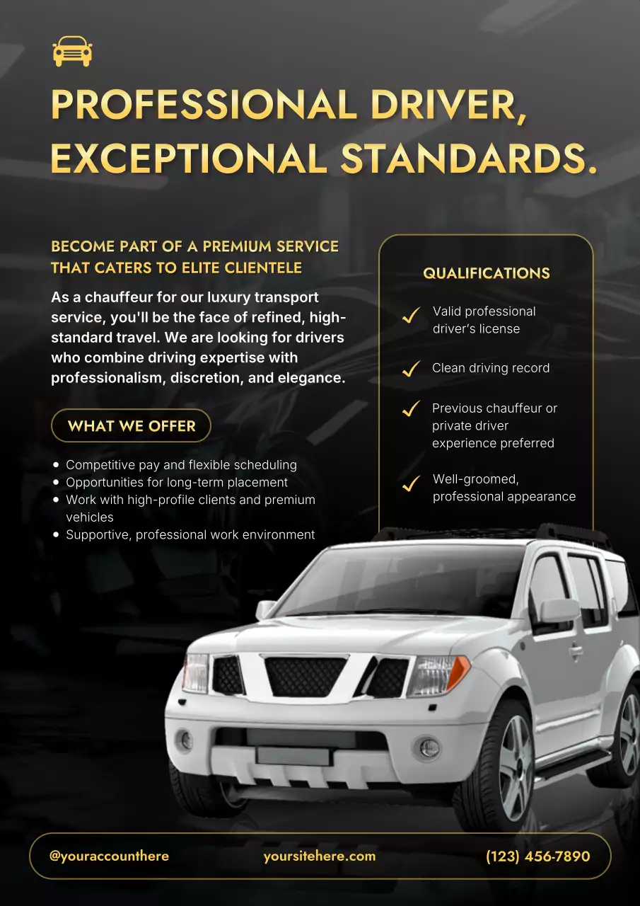 Black and Gold Recruiting Poster