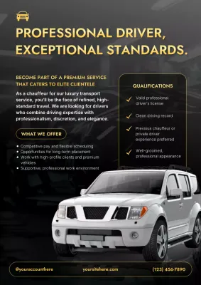 Black and Gold Recruiting Poster