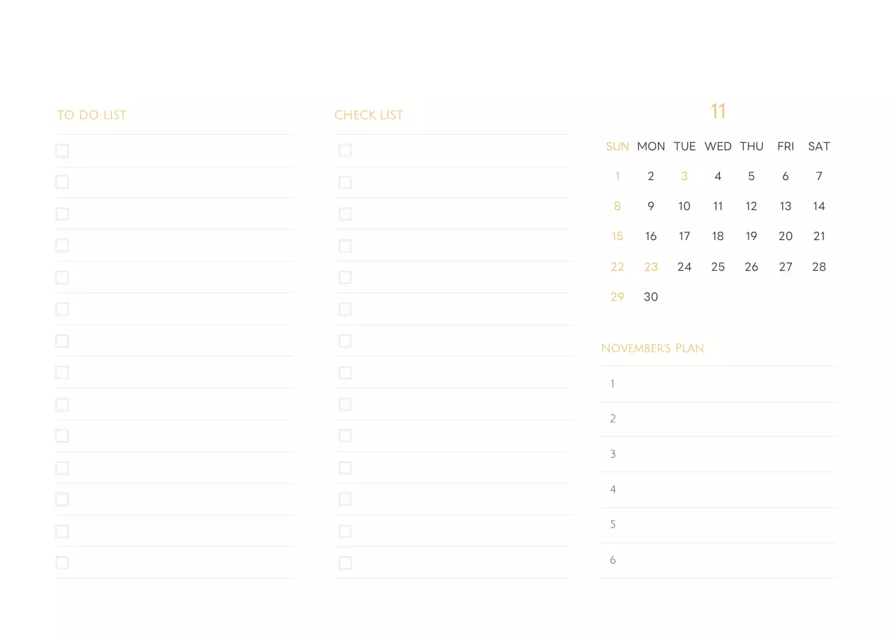 白と黒のシンプルな2025年版数字卓上カレンダー