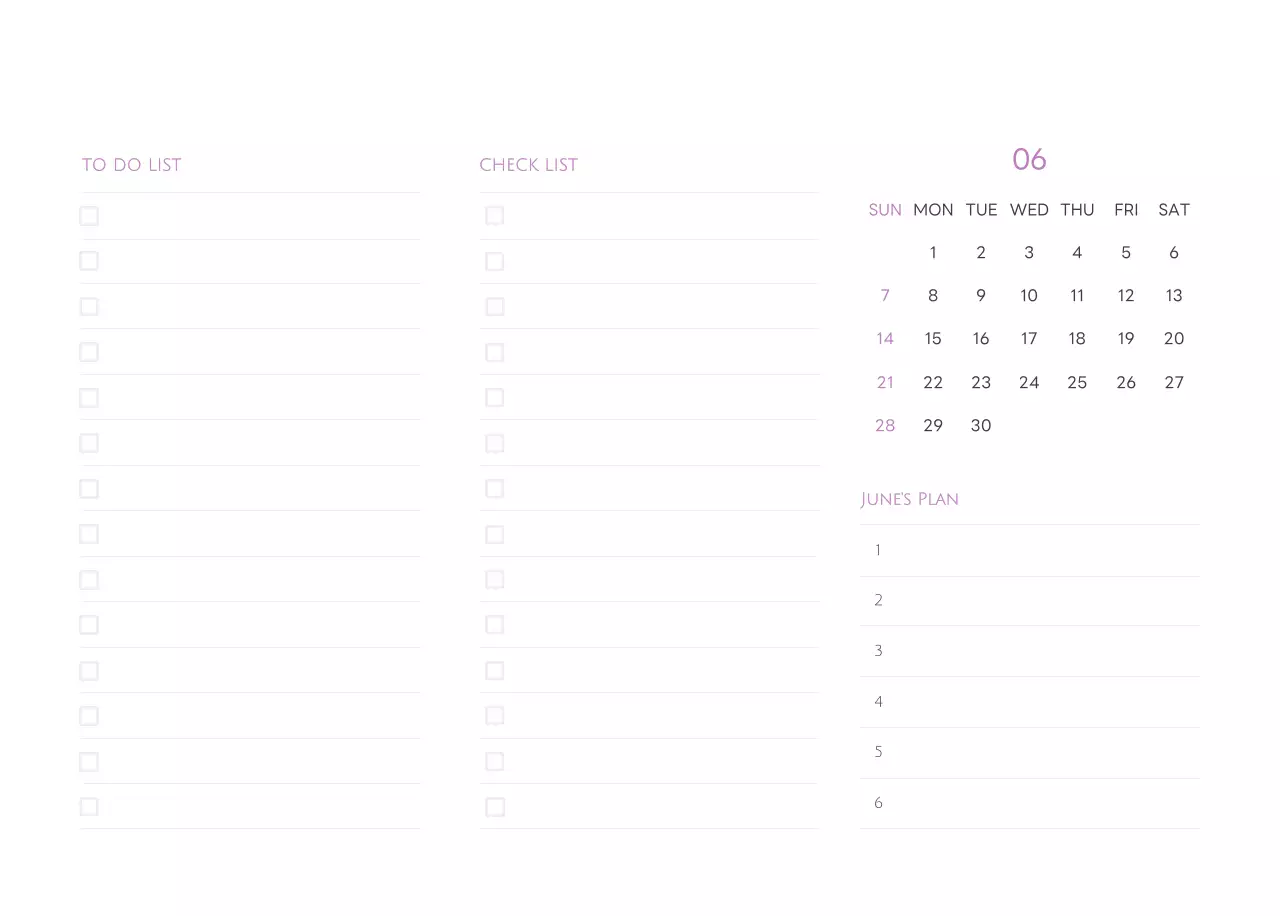 白と黒のシンプルな2025年版数字卓上カレンダー