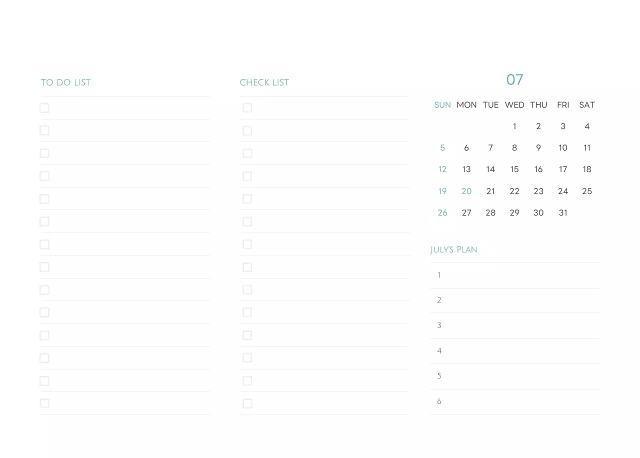 白と黒のシンプルな2025年版数字卓上カレンダー
