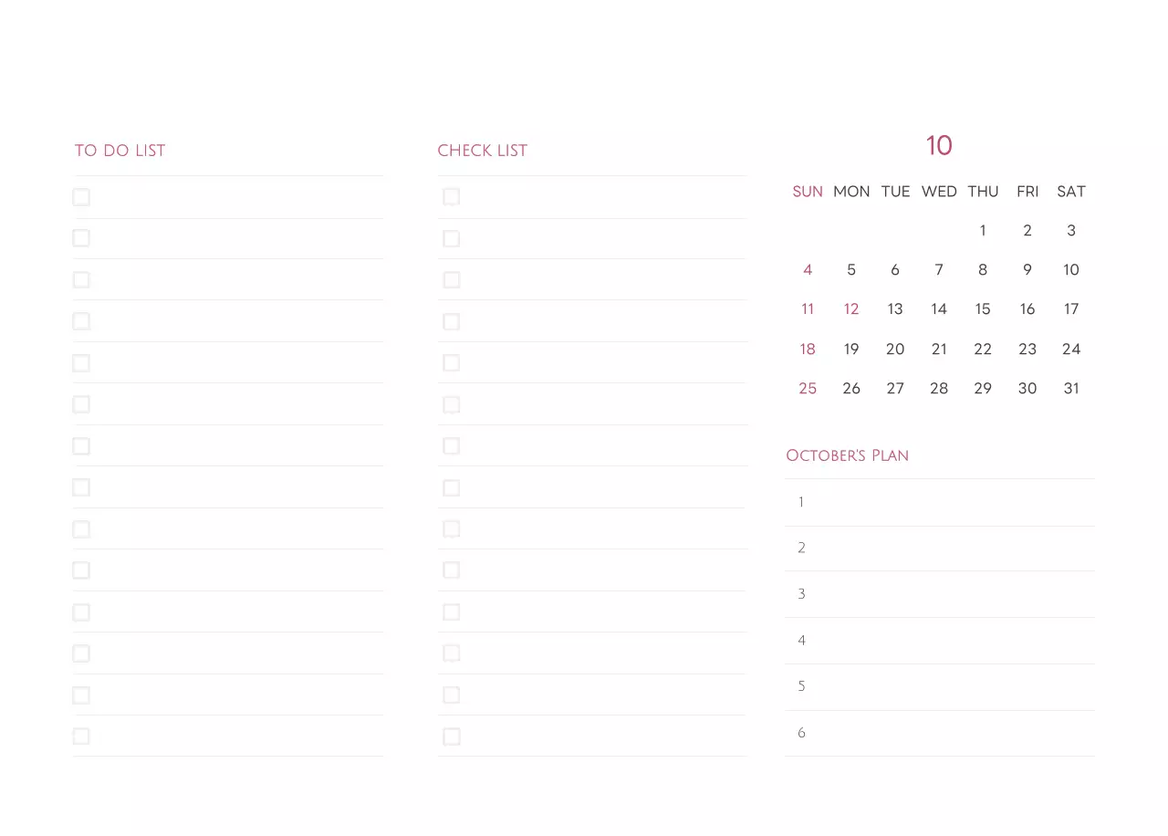 白と黒のシンプルな2025年版数字卓上カレンダー