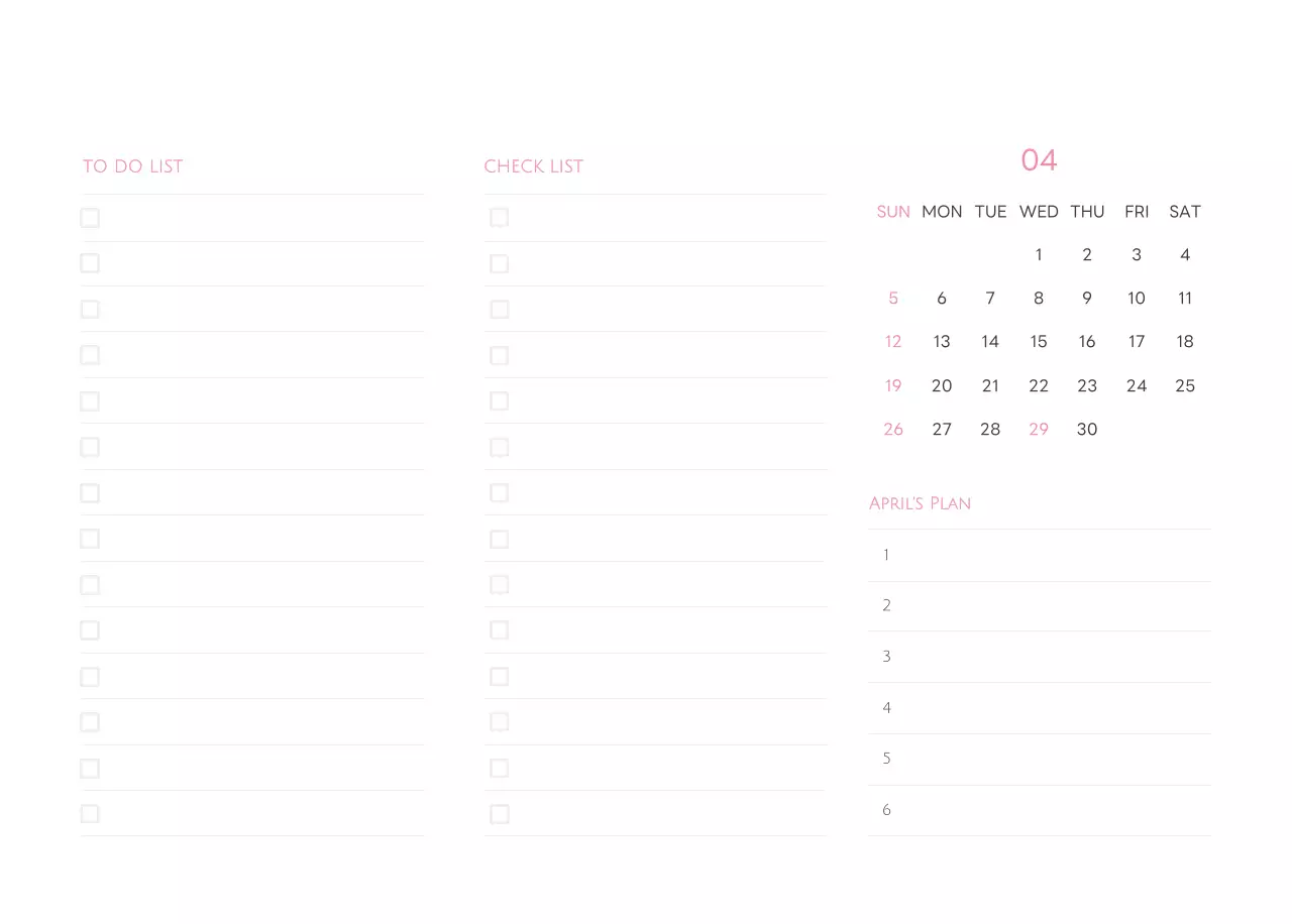 白と黒のシンプルな2025年版数字卓上カレンダー