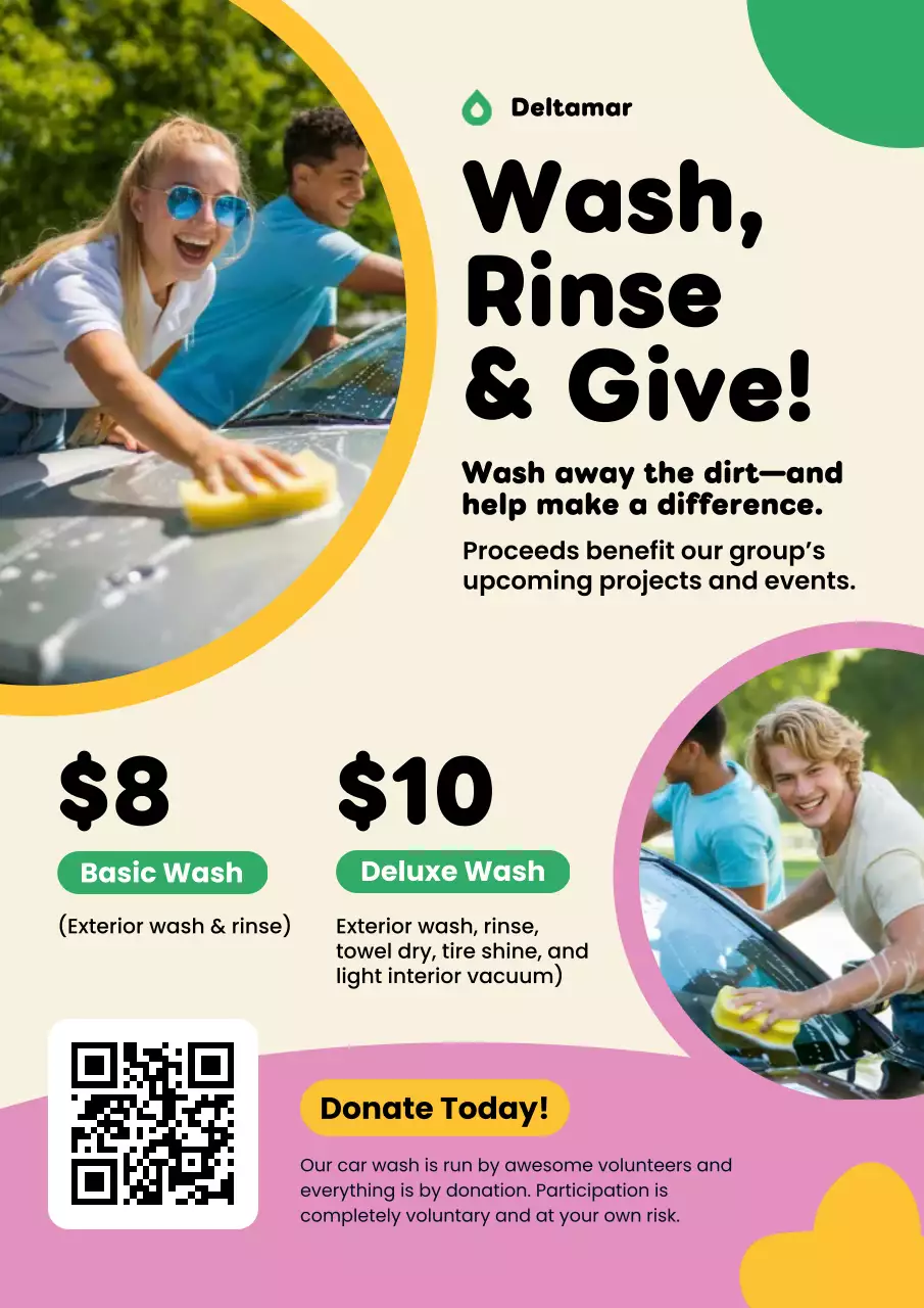 Cream Yellow and Pink Fundraiser Kit Poster