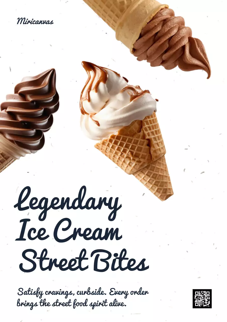 Mint Modern Ice Cream Advertisement Poster