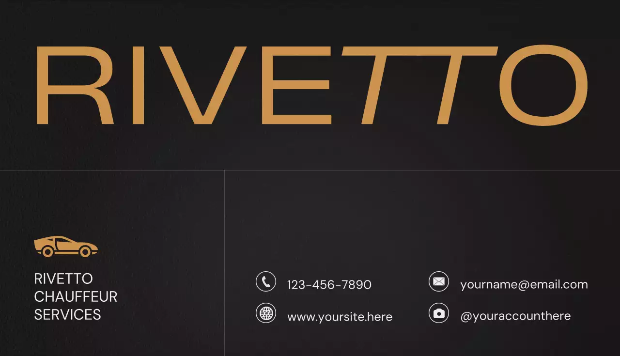 Black and Brown Minimalist Modern Review Referral Business Card