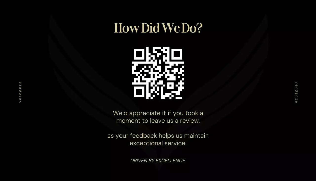 Black and Gold Elegant Minimalist Review Referral Business Card