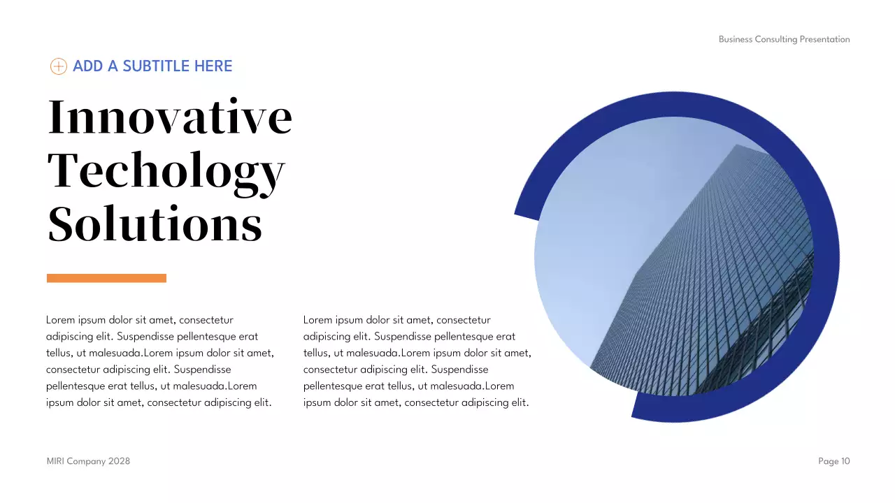 파랑 기하학 비즈니스 프레젠테이션