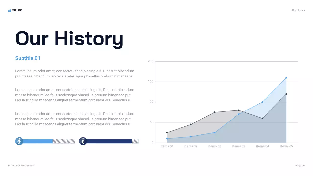 파랑 모던 회사소개서 정보 전달