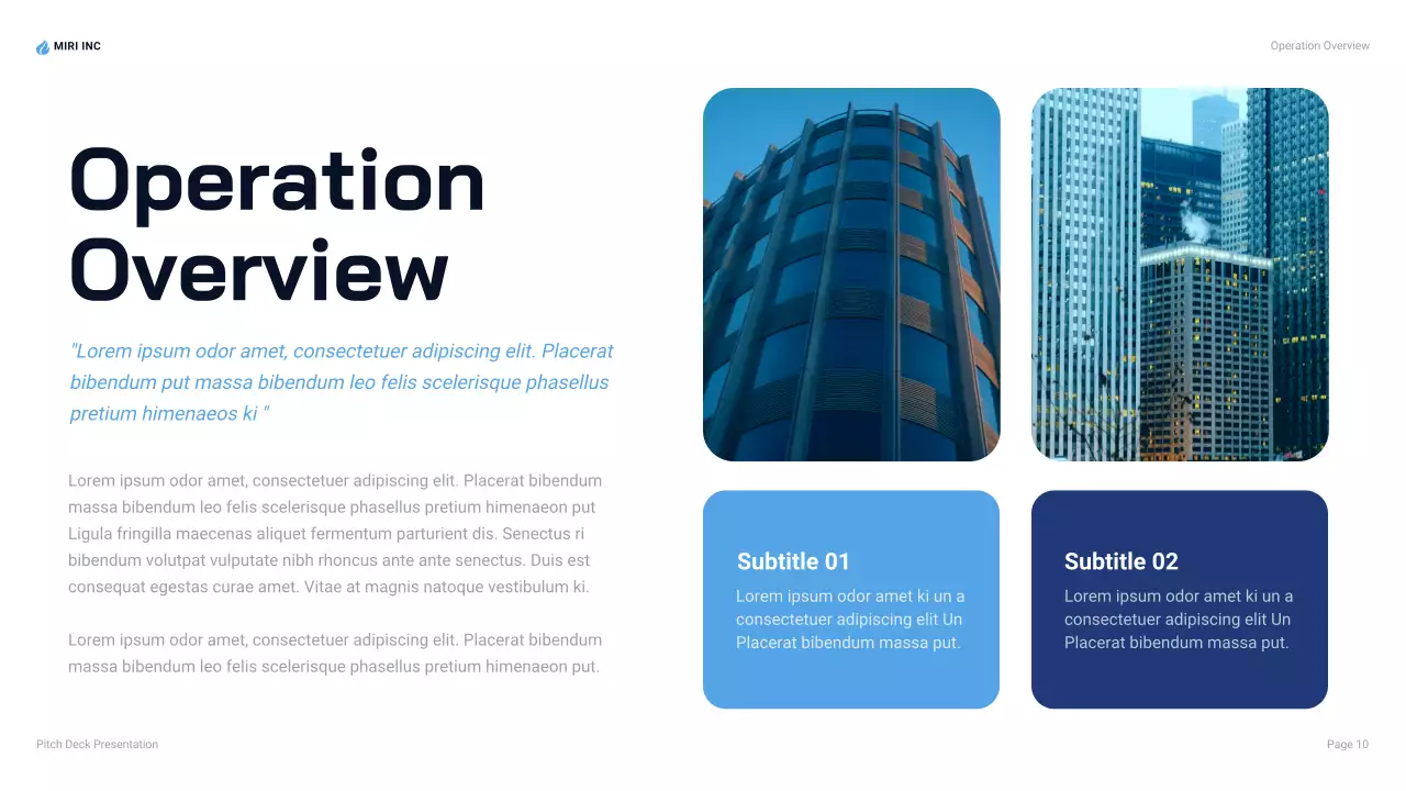 파랑 모던 회사소개서 정보 전달