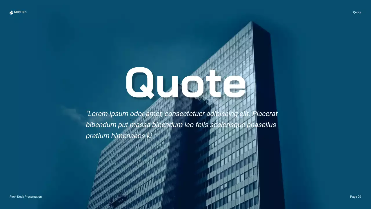 파랑 모던 회사소개서 정보 전달