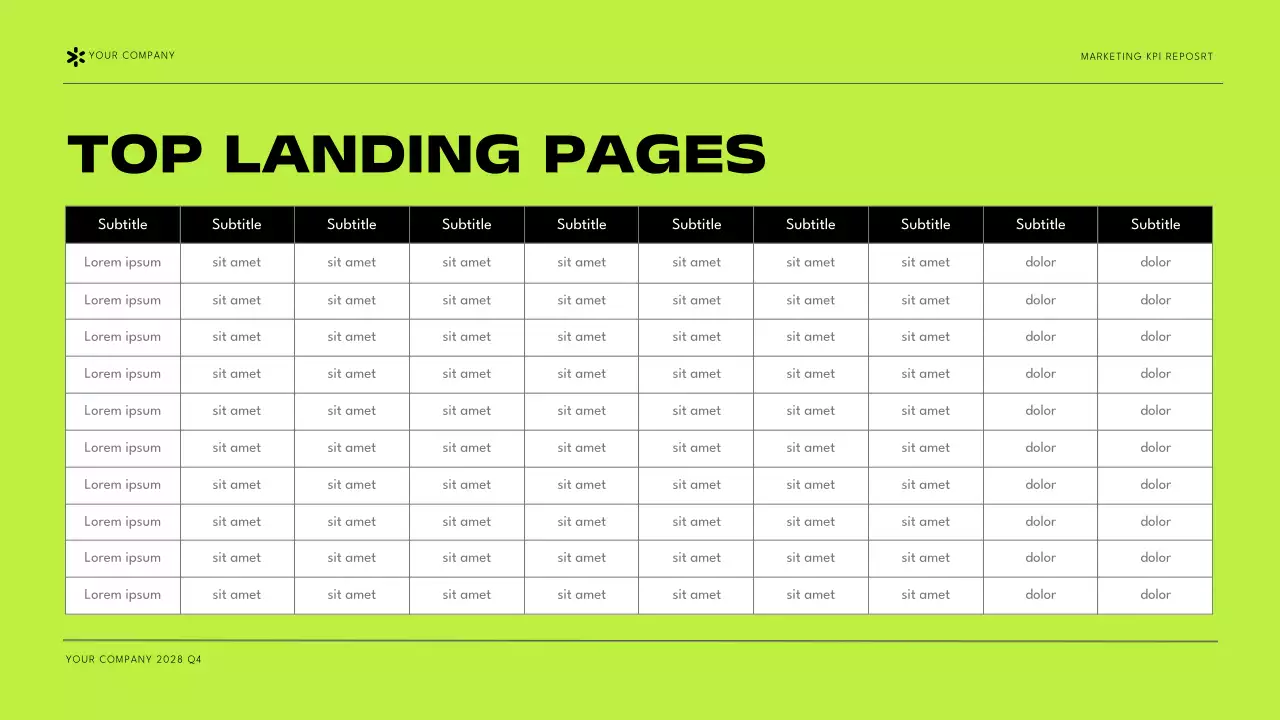 검정 모던 마케팅 보고서 분석