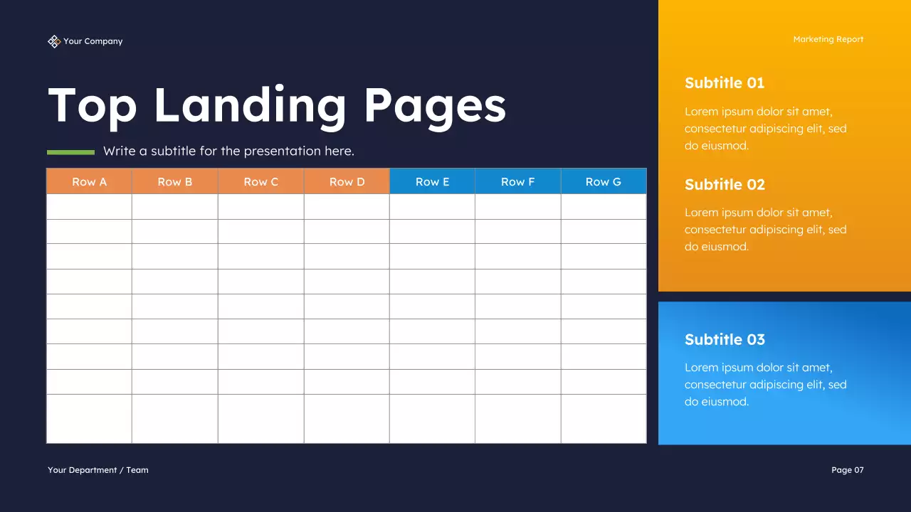 파랑 모던 마케팅 보고서