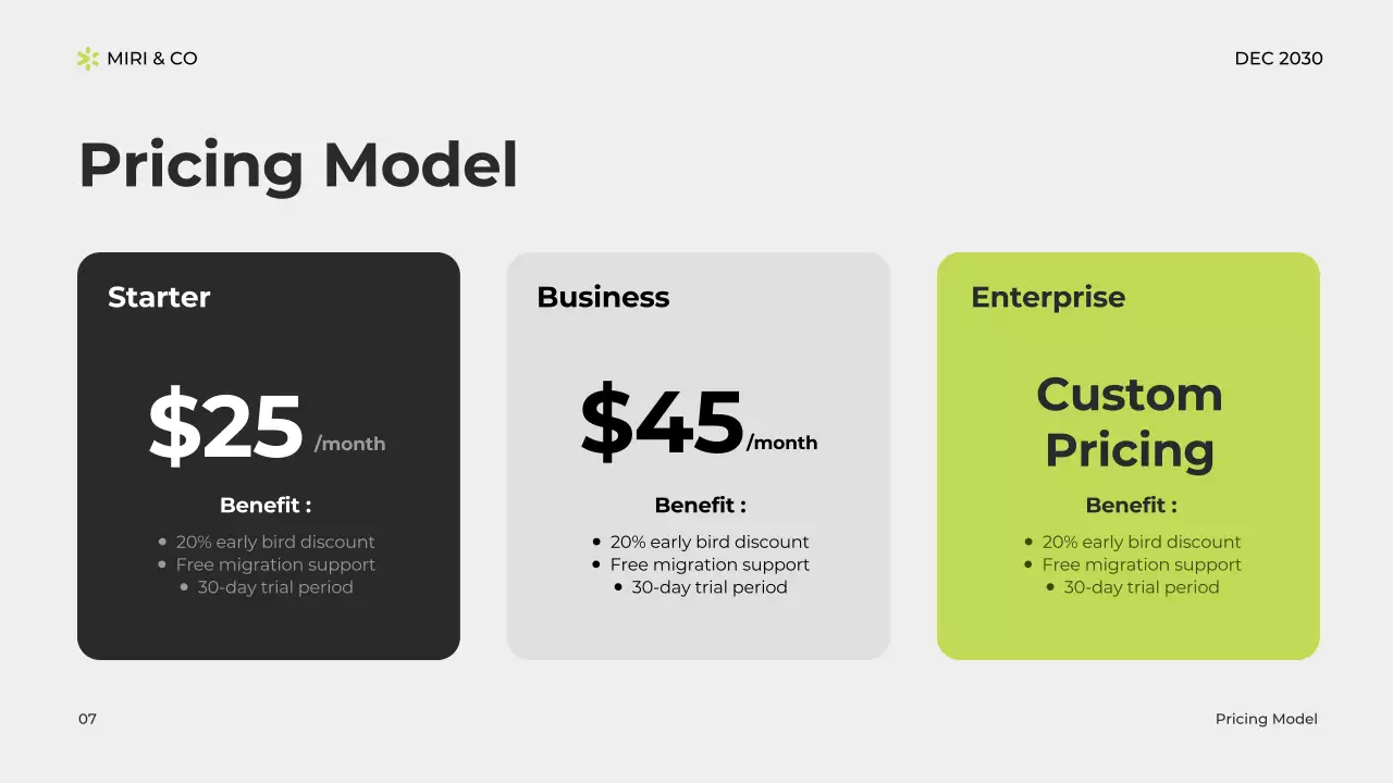 회색 모던 전략 보고서