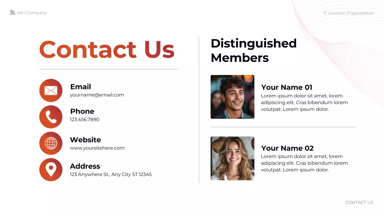 주황 모던 IT 프레젠테이션 안내