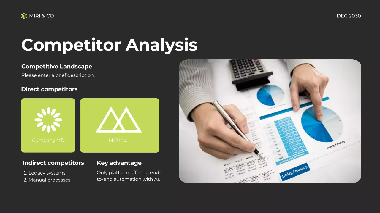 회색 모던 전략 보고서