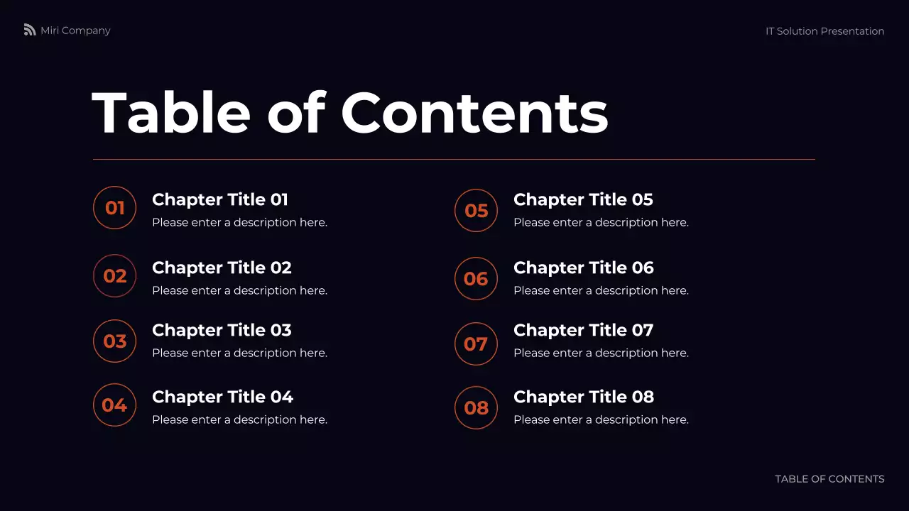 주황 모던 IT 프레젠테이션 안내