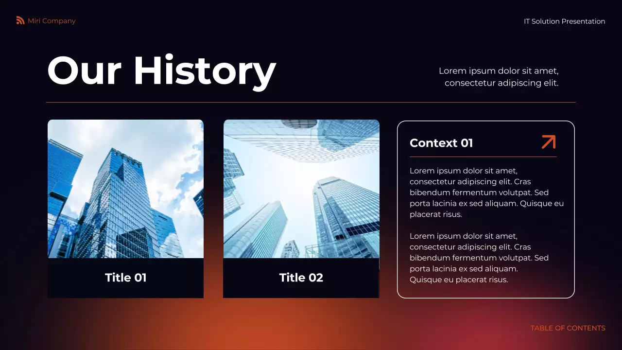 주황 모던 IT 프레젠테이션 안내