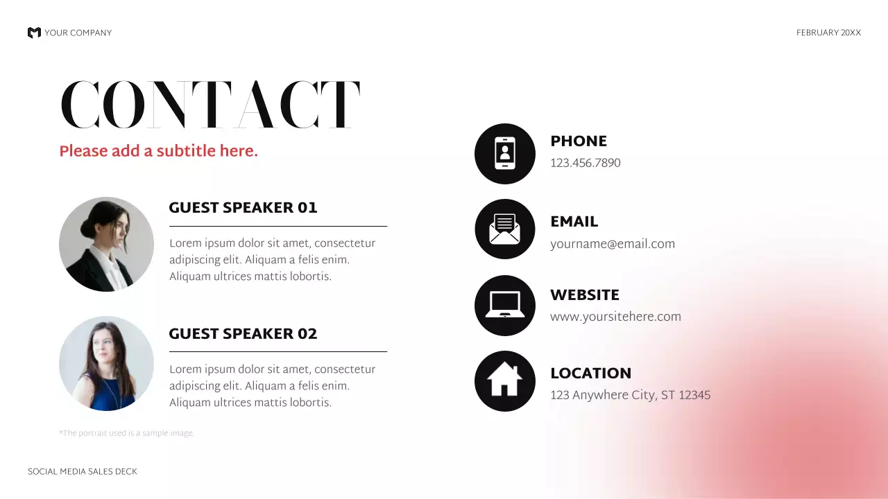 검정 모던 소셜미디어 기획서