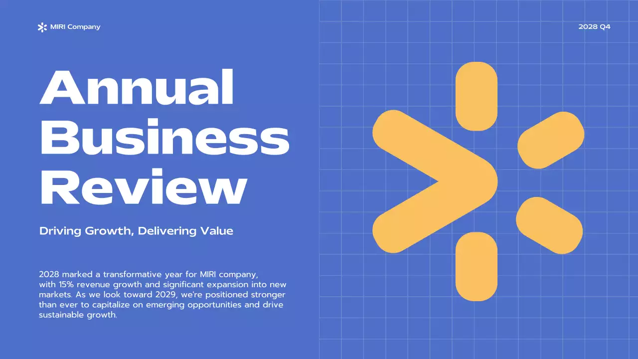 파랑 모던 비즈니스 보고서