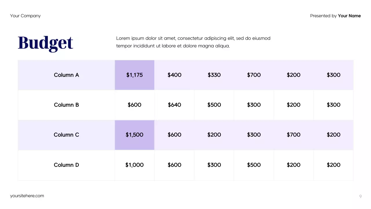 파랑 모던 광고 기획서