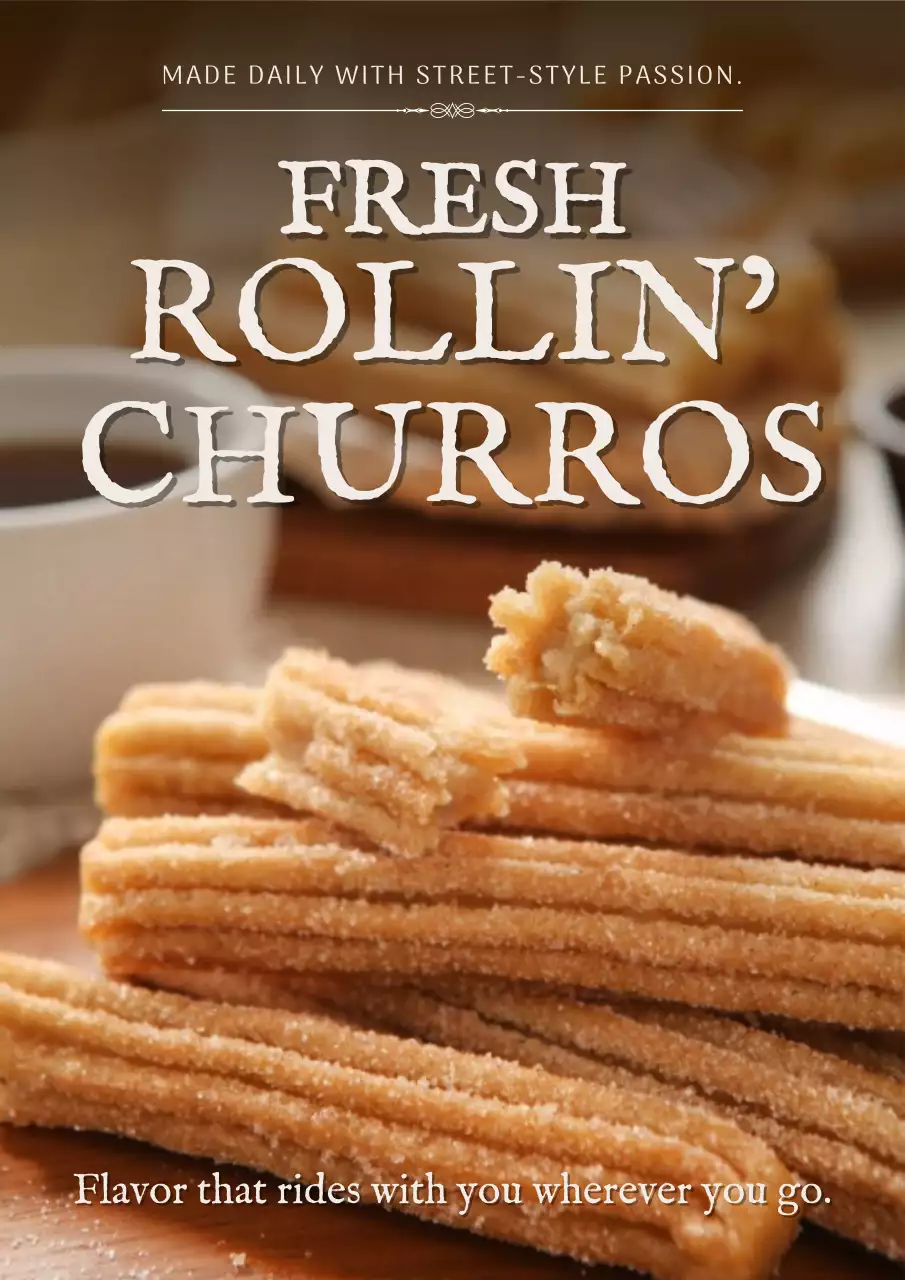 Rustic Churros Advertisement Poster