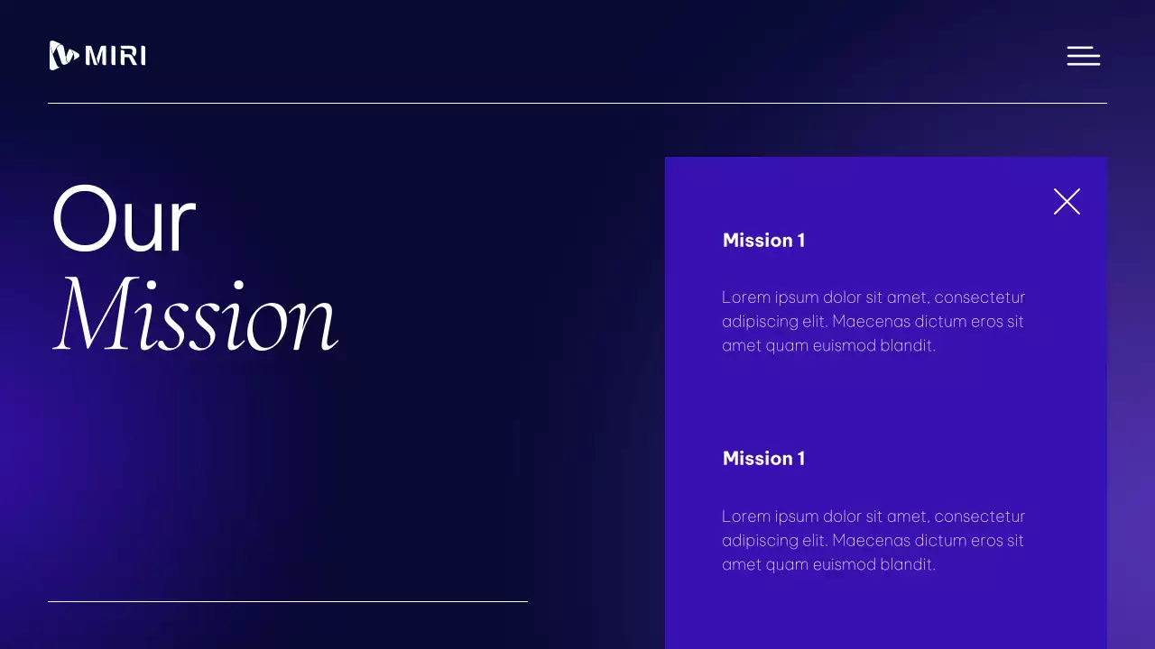 남색 모던 비즈니스 명함