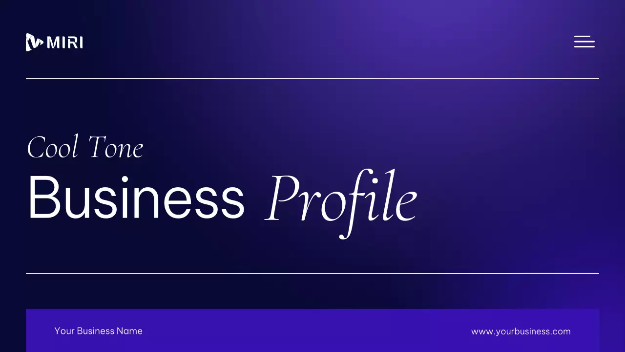 남색 모던 비즈니스 명함