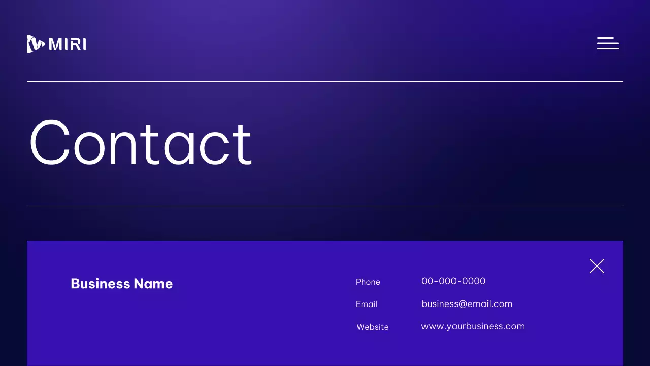 남색 모던 비즈니스 명함