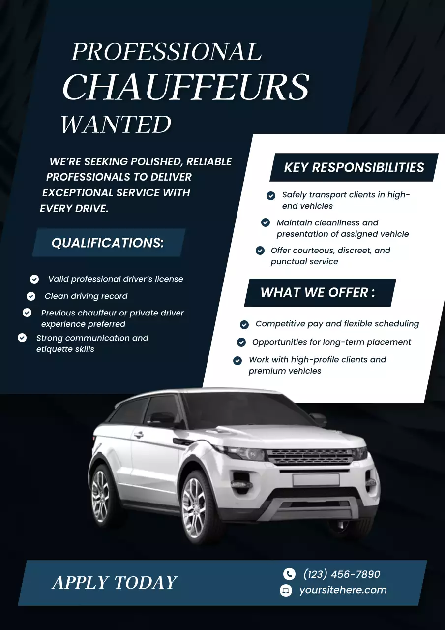 Blue Black and Gold Recruiting Poster