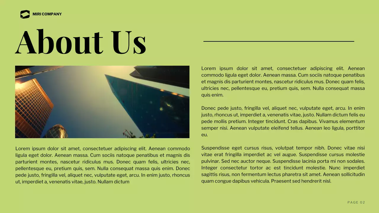 검정 모던 비즈니스 보고서