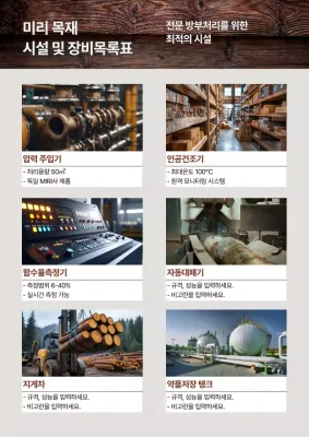 갈색 모던 산업 시설 안내