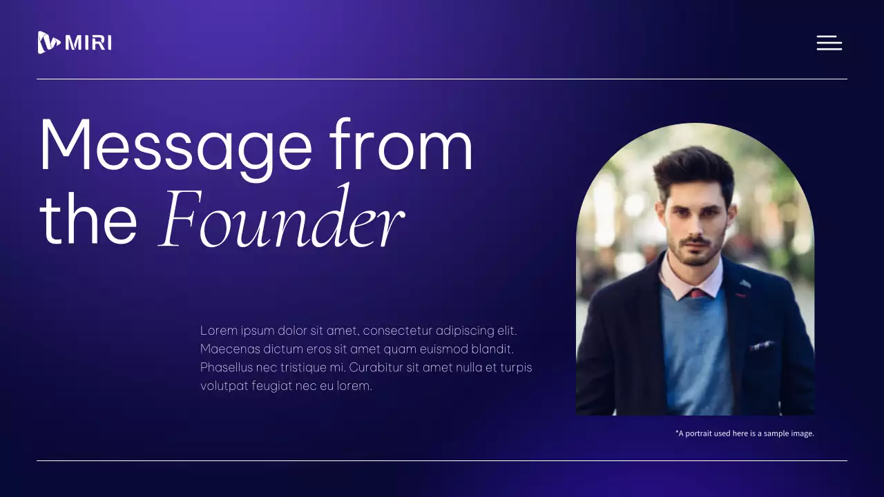 남색 모던 비즈니스 명함