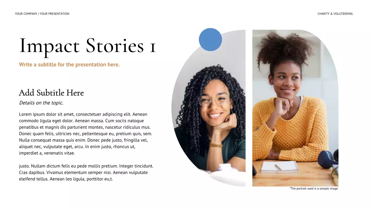 파랑 모던 기부 제안서