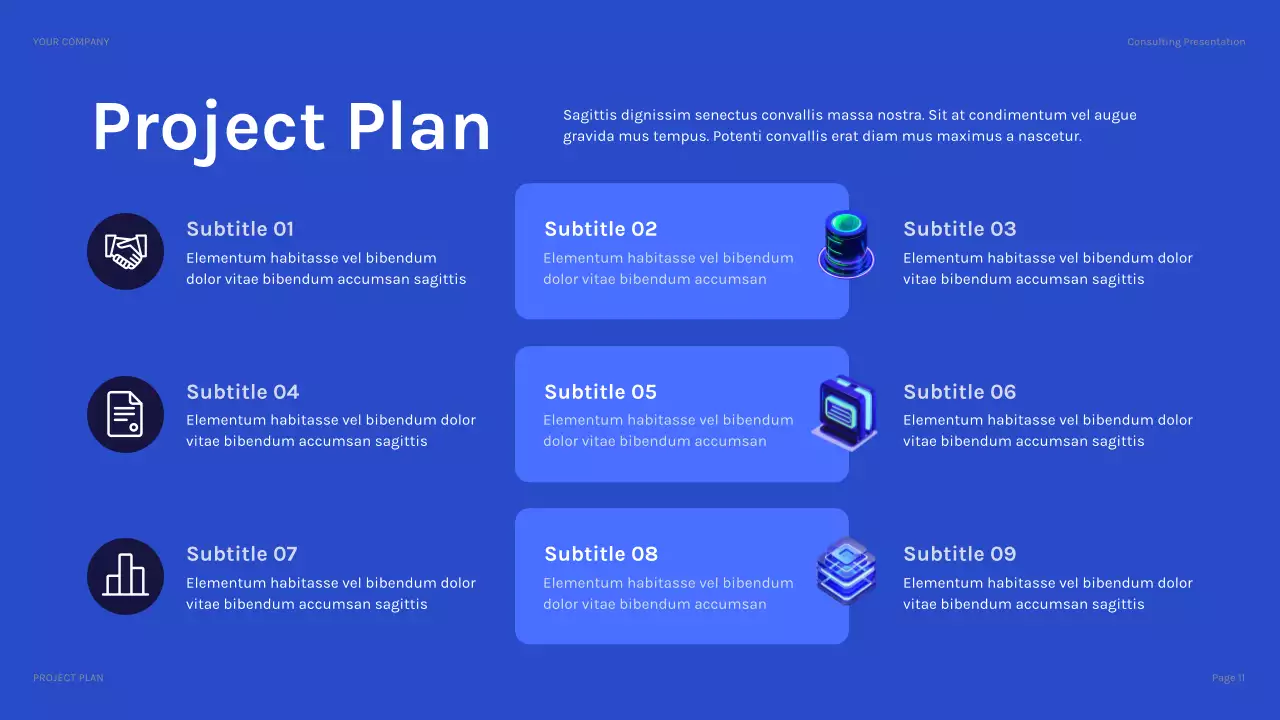남색 모던 IT 솔루션 설명