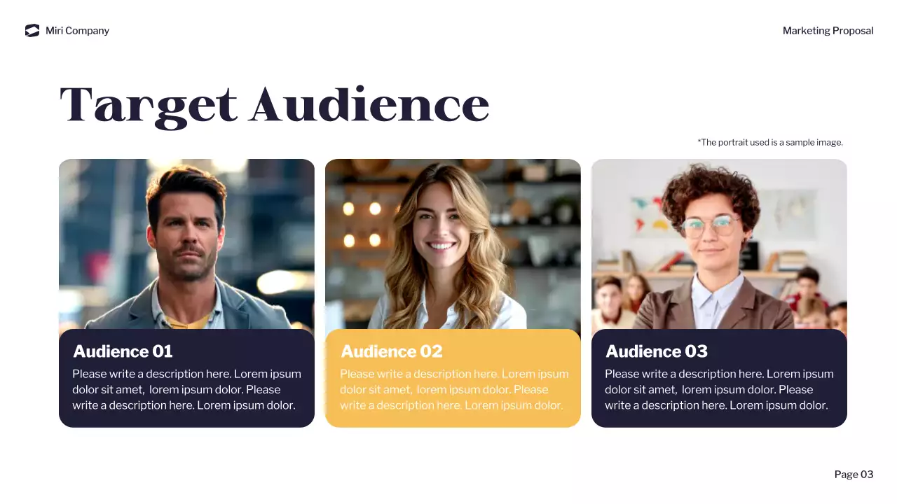 남색 모던 마케팅 제안서