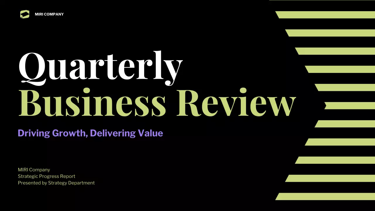 검정 모던 비즈니스 보고서