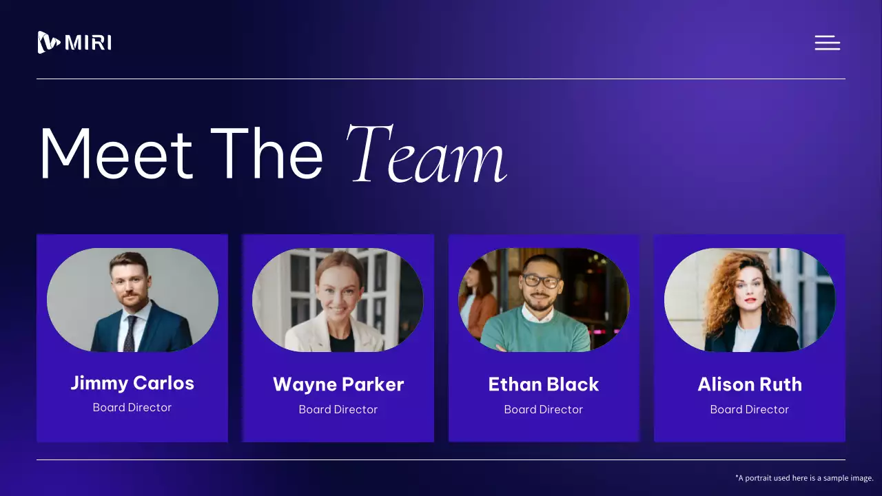 남색 모던 비즈니스 명함