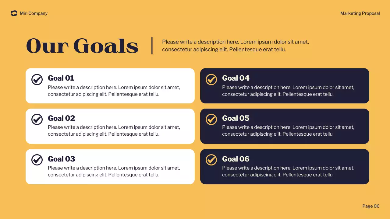 남색 모던 마케팅 제안서