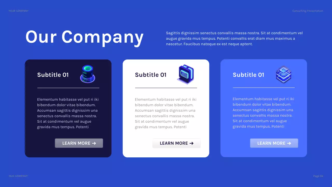 남색 모던 IT 솔루션 설명