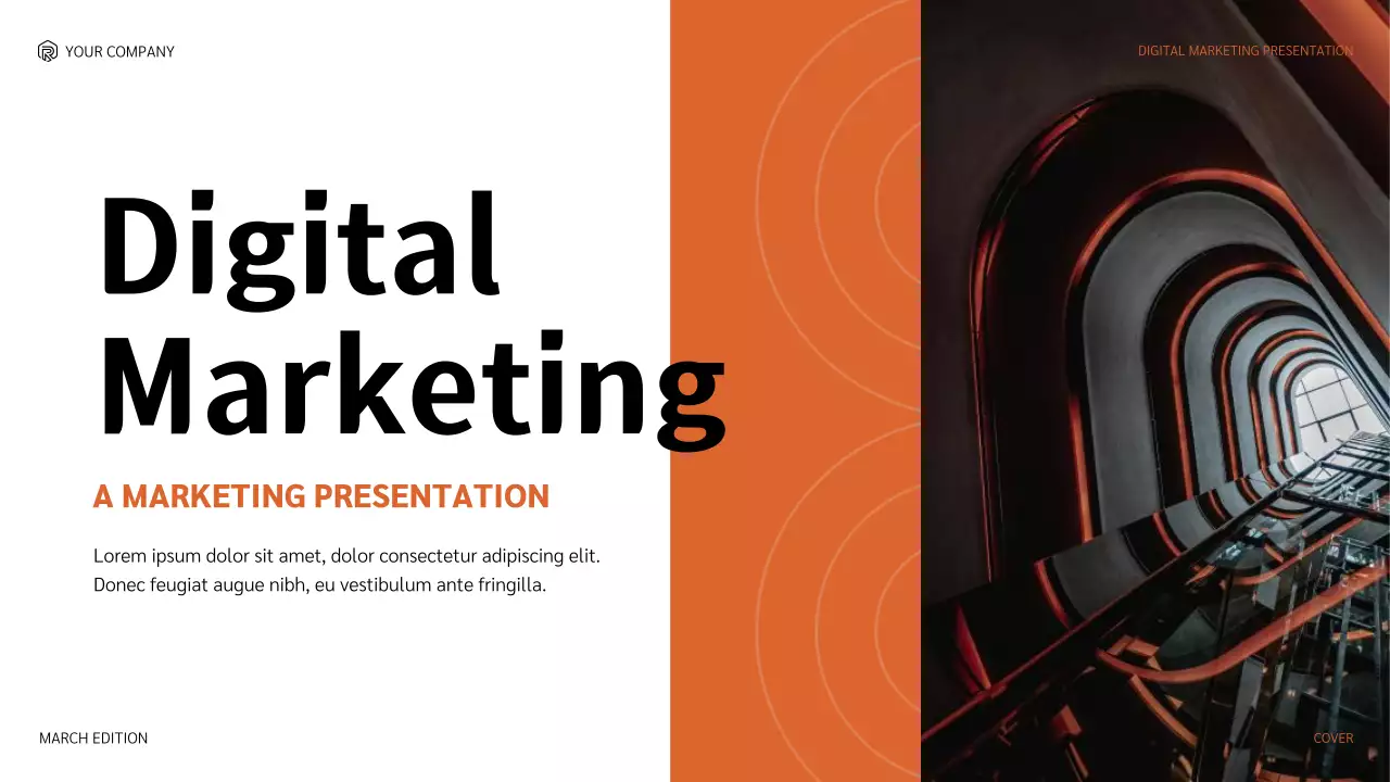 주황 모던 디지털마케팅 기획서