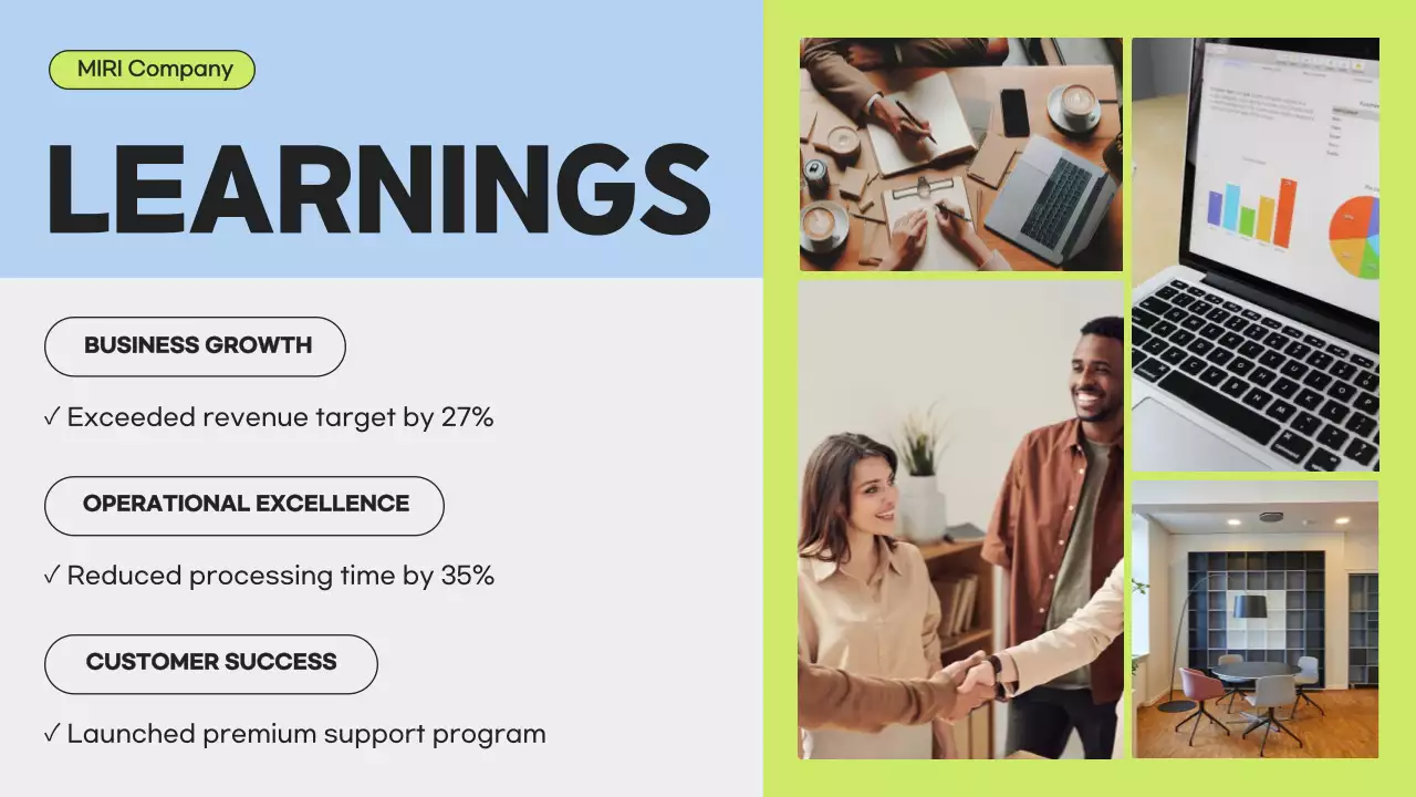 파랑 모던 비즈니스 보고서